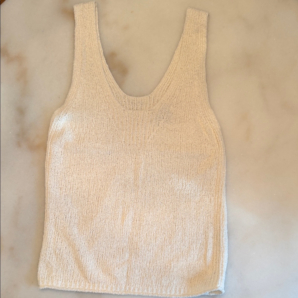 Madewell Cream Knit Tank Top